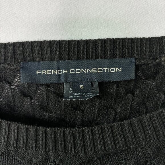 French Connection Women's Wool Blend Mesh Long Sleeve Sweater Size Small - Picture 5 of 7